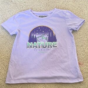 NWOT Nature Is Calling Lavender Graphic Tee - Kids